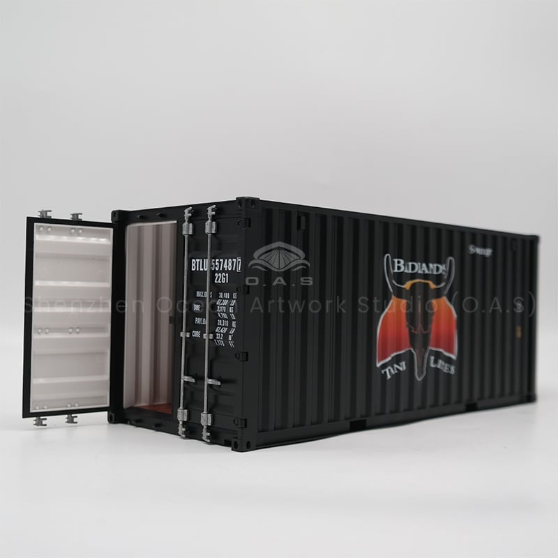【LAC】O.A.S Factory Customized 1:20 Scale Plastic Crafts Shipping Boxes Tank Container Model for business Gifts Made of Paper Alloy