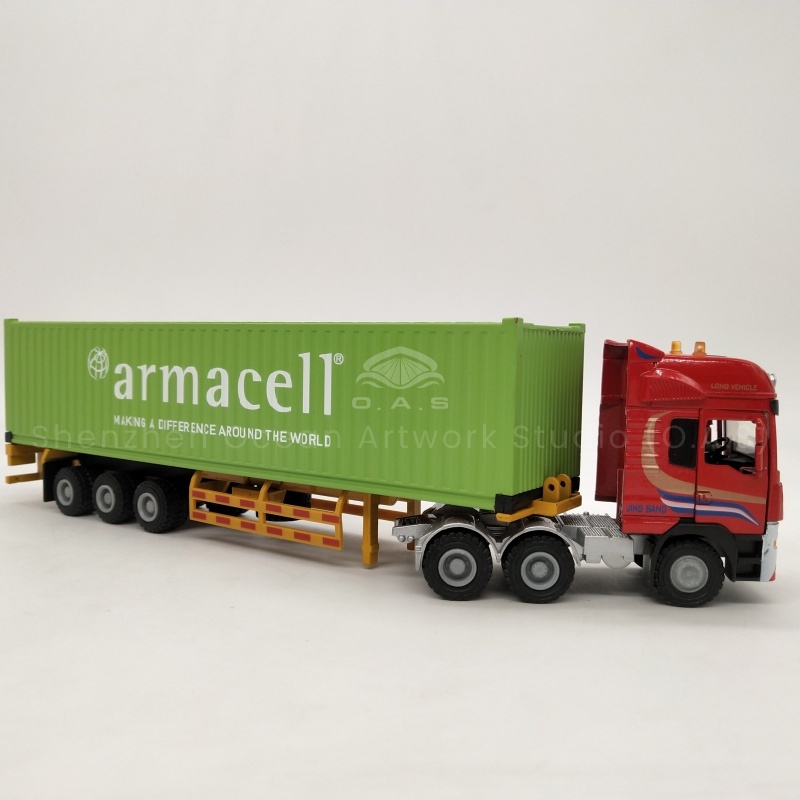 O.A.S container truck model customization expert, focus on 1:50 theme set card model. According to the corporate theme, cultural connotation of ingenious design, into the brand elements. From the theme of environmental protection to science and technology, from the retro shape to the futuristic body, the model is exquisite, the details are full, and the unique gift is customized for the enterprise, highlighting the style. Amber@vesselmodel.com Tel: +86 18038048785