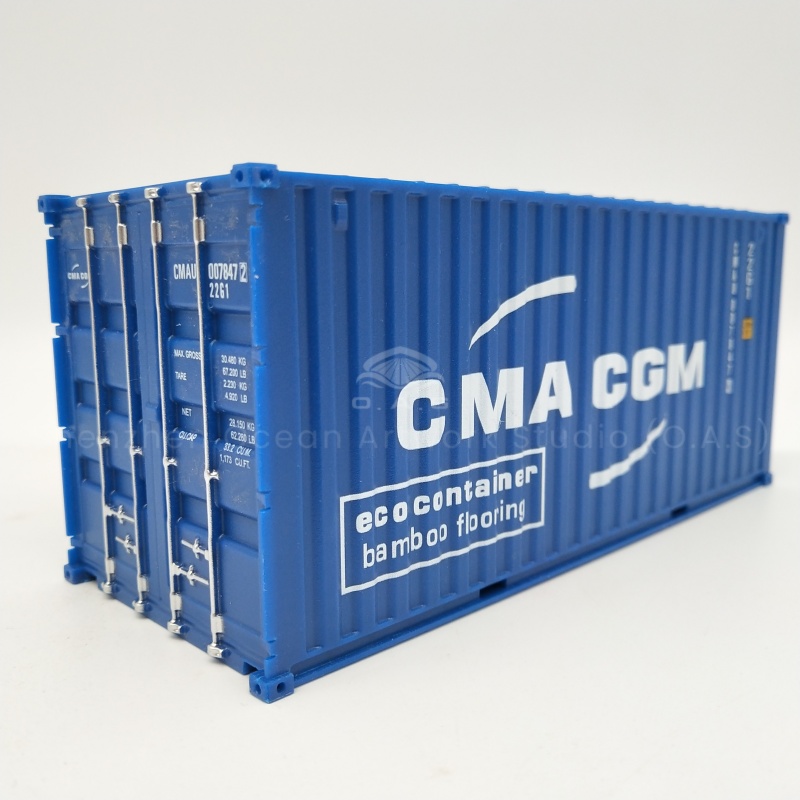 【LAC】O.A.S Container Model Factory 20GP Plastic Crafts Shipping  Scale1:35 CMA CGM Miniature Container Model