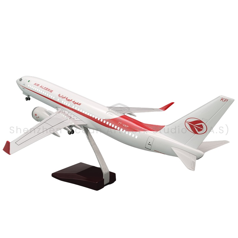 【LA】Aircraft Plane Model for Gift 1:85  Scale Model Aircrafts 737-800 Algerian Aircraft Airlines 47cm Boeing Model Airplanes