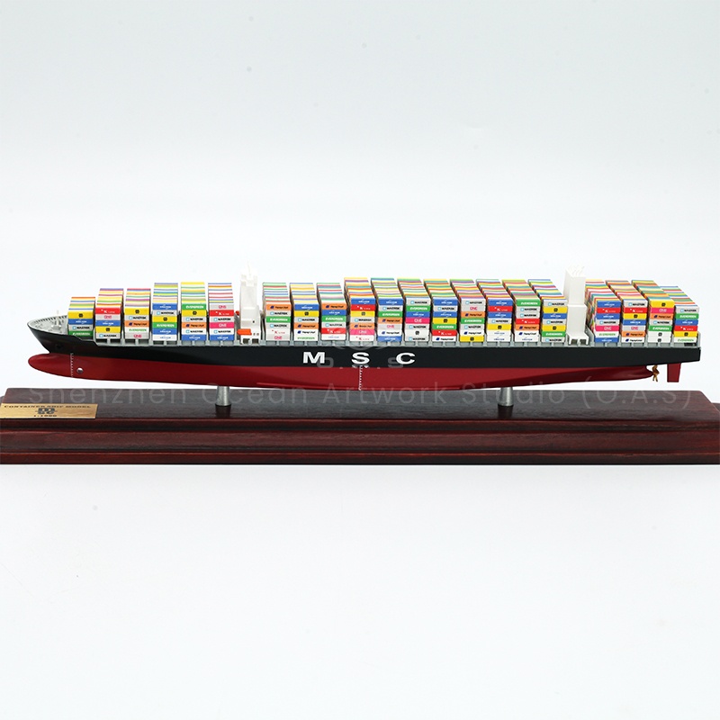 O.A.S This Mediterranean container ship model supports mass customization and is designed for the enterprise. Accurately restore the classic ship type of Mediterranean shipping, 1:1000 ratio to show the industrial beauty. The hull lines are smooth, the container details are realistic, even the serial number is clearly legible. Using environmentally friendly materials, multi-process grinding. Enterprises can be integrated into the exclusive logo, suitable for business gifts, exhibition hall display, highlight the strength.Amber@vesselmodel.com Tel: +86 18038048785