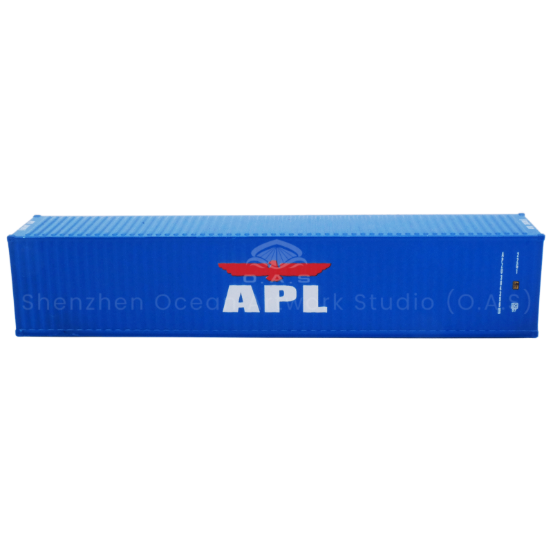O.A.S model manufacturers carefully carved 1:87 APL general container model, the selection of high-quality alloy to create 40GP container model. Precise reproduction of the appearance of APL general cabinet, line, logo clearly restored. Support logo customization, enterprises can integrate the exclusive logo. The model is durable and has excellent texture, which can highlight unique charm whether it is a business gift or a brand display. Amber@vesselmodel.com Tel: +86 18038048785