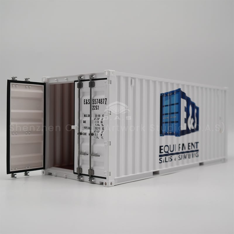 【LAC】O.A.S Factory Customized 1:20 Scale Plastic Crafts Shipping Boxes E&S Container Model  Easter Gifts Made Durable Paper