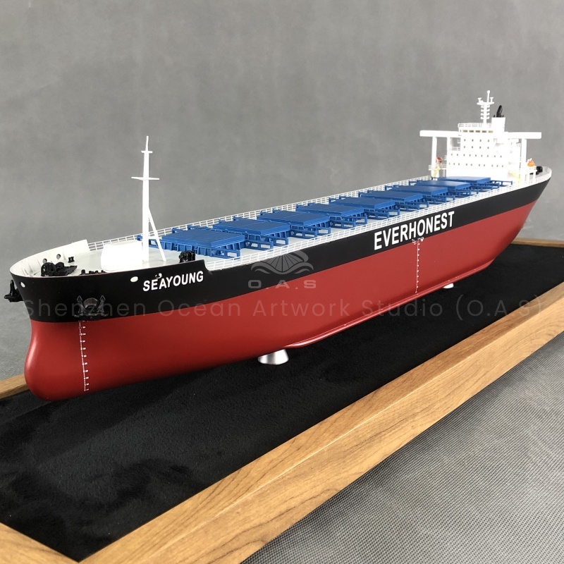 【LAC】O.A.S Customized 65cm Bulk Carrier Ship Model Factory Model Nautical Style ABS Plastic Ship Model for Business Gifts