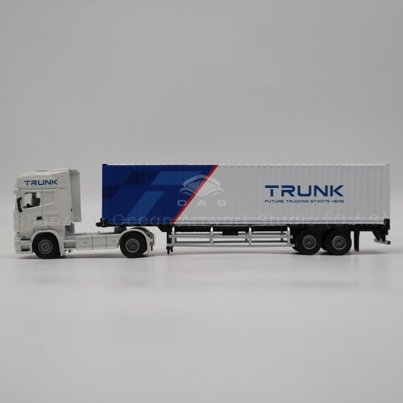 O.A.S Model Factory is dedicated to creating a unique 1:50 creative container truck model for you. We offer exclusive LOGO customization services that can cleverly integrate your unique logo into your model. Exquisite craftsmanship, every detail shows the quality. As a set card model gift, whether it is corporate publicity or personal commemoration, it can easily attract attention. Amber@vesselmodel.com Tel: +86 18038048785