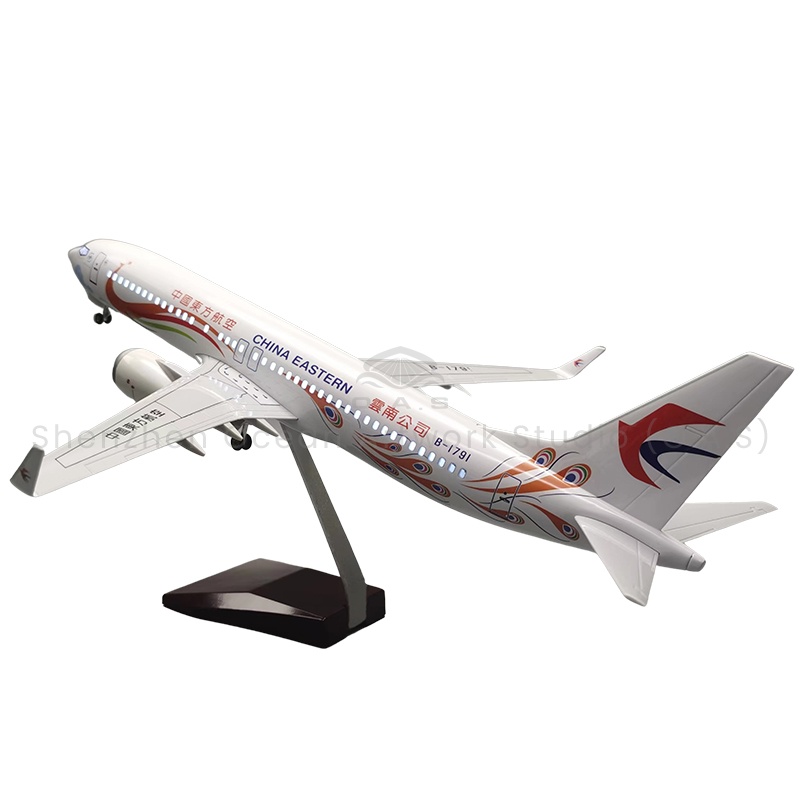 【LA】Aircraft Plane Model for Gift 1:85 Scale Model Aircrafts B737-800 China Eastern Airlines 47cm Boeing Model Airplanes