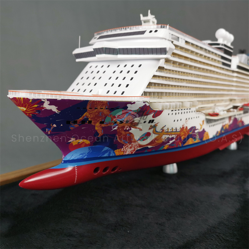 Luxury cruise model, handmade by skilled craftsman with exquisite simulation details. This elegant ornament showcases lifelike design, premium materials, and superb craftsmanship, perfect for home decor, office display, or as a high‑end gift for ship lovers and collectors.Amber@vesselmodel.com Tel: +86 18038048785