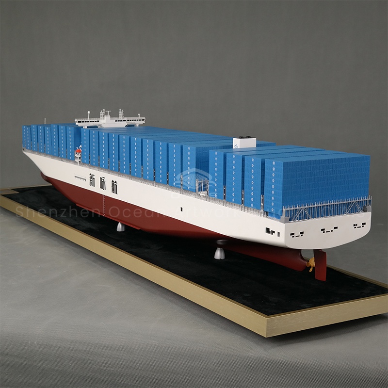 This 157cm container ship model by O.A.S is built according to carefully customized drawings and is designed specifically for the Marine shipping sector. It accurately restores the real ship structure, the ship body lines are smooth, the container details are realistic. From drawings to finished products, each link is strictly controlled, highlighting excellent quality, is the best choice for Marine shipping related display and collection.Amber@vesselmodel.com Tel: +86 18038048785