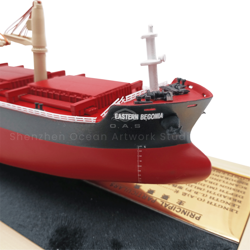 O.A.S produces this 35cm simulated five-cabin bulk carrier model, which is customized by professional shipyards. With exquisite craftsmanship, the shipyard has highly restored the five-cabin layout, hull outline and details of the ship model. Small in size, but full of real ship charm. Mass customization can effectively meet the diversified needs of enterprise exhibition and promotional activities, highlighting the professionalism and precision of ship manufacturing.Amber@vesselmodel.com Tel: +86 18038048785