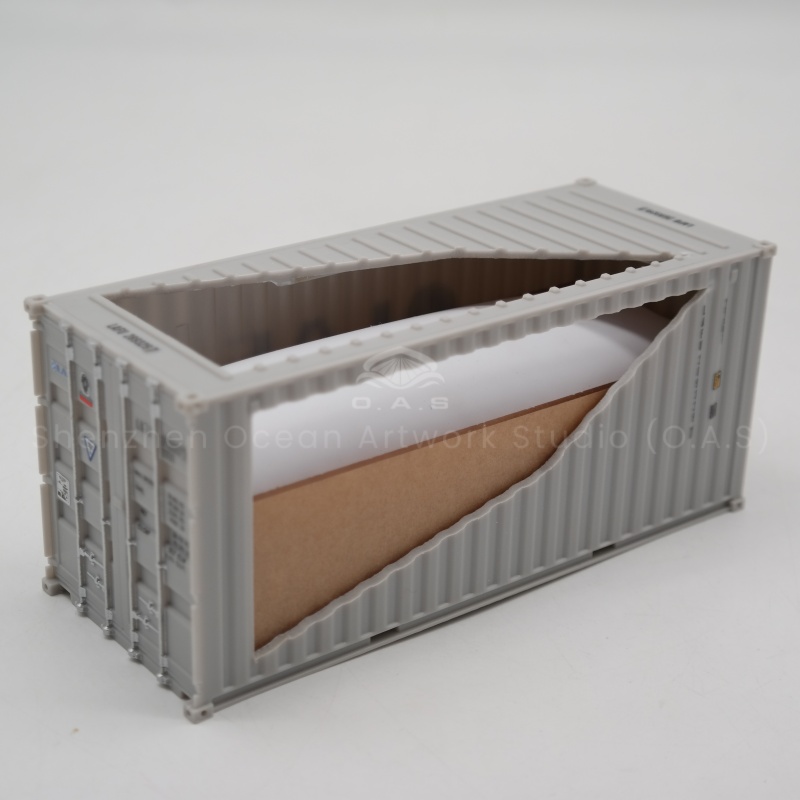 【LAC】Customizable 20GP Shipping Container Box 1:35 Scale Plastic Crafts MSC Liquid Bag Container Scale Model