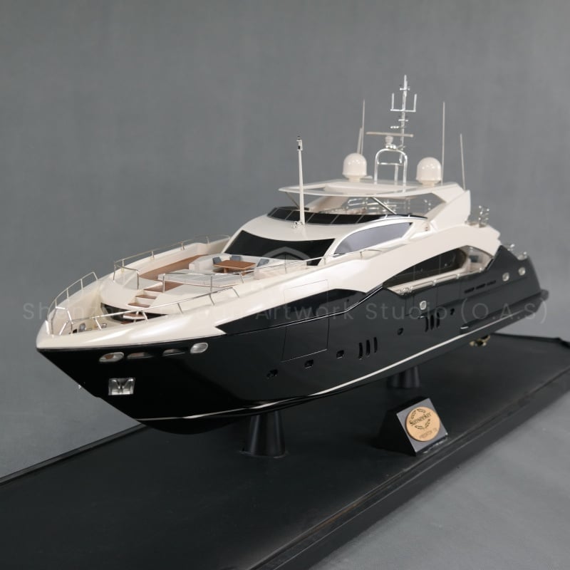 【LAC】Handmade Plastic Crafts Featuring Sunseeker Princess Other Yacht Brands Gift Boating Customized 100cm Riva Yacht Ship Model