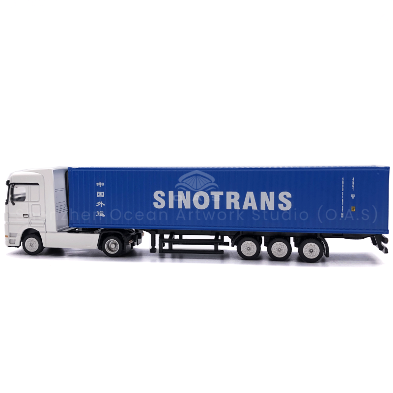 The O.A.S factory has been deeply engaged in the field of models for 17 years, and has created 1:87 SINOTRANS alloy container truck models. Carefully selected alloy material, strong and resistant, perfect reproduction set card appearance, small parts are lifelike. Make every effort to customize the exclusive logo for the enterprise, deeply integrate the brand elements, and make the model become a bright publicity card. Excellent quality, free mail home, for you to save worry and effort. Amber@vesselmodel.com Tel: +86 18038048785