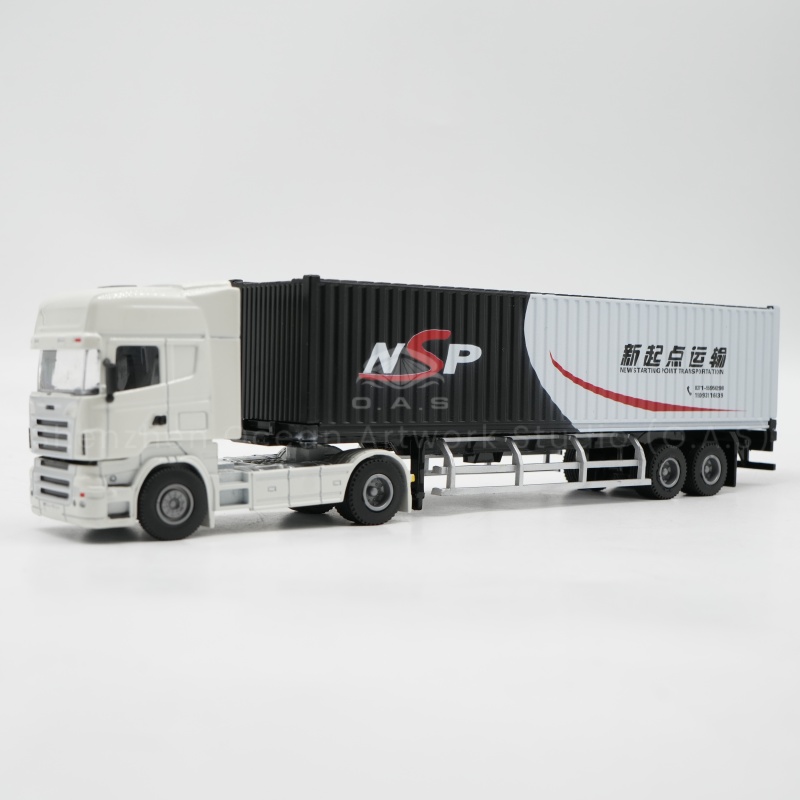 【LAC】O.A.S Container Model Factory Shipping Gift Customized 1:50 NSP Alloy Material  Container Model Truck