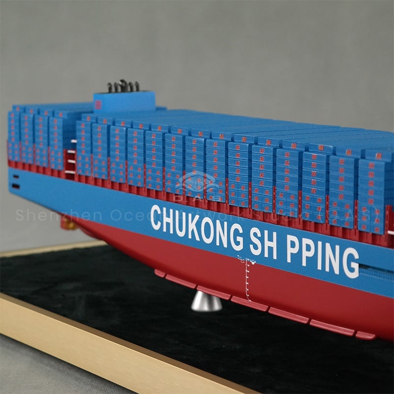 O.A.S ship model manufacturers are good at creating 65cm ship company container ship models, specially tailored for shipyards. With exquisite craftsmanship, the details of the ship model are accurately restored, from the hull lines to the texture of the container. As a gift for the opening of the shipyard, this ship model means that the shipyard rides the waves and is smooth sailing, which is the only choice to highlight the strength and good expectations.Amber@vesselmodel.com Tel: +86 18038048785
