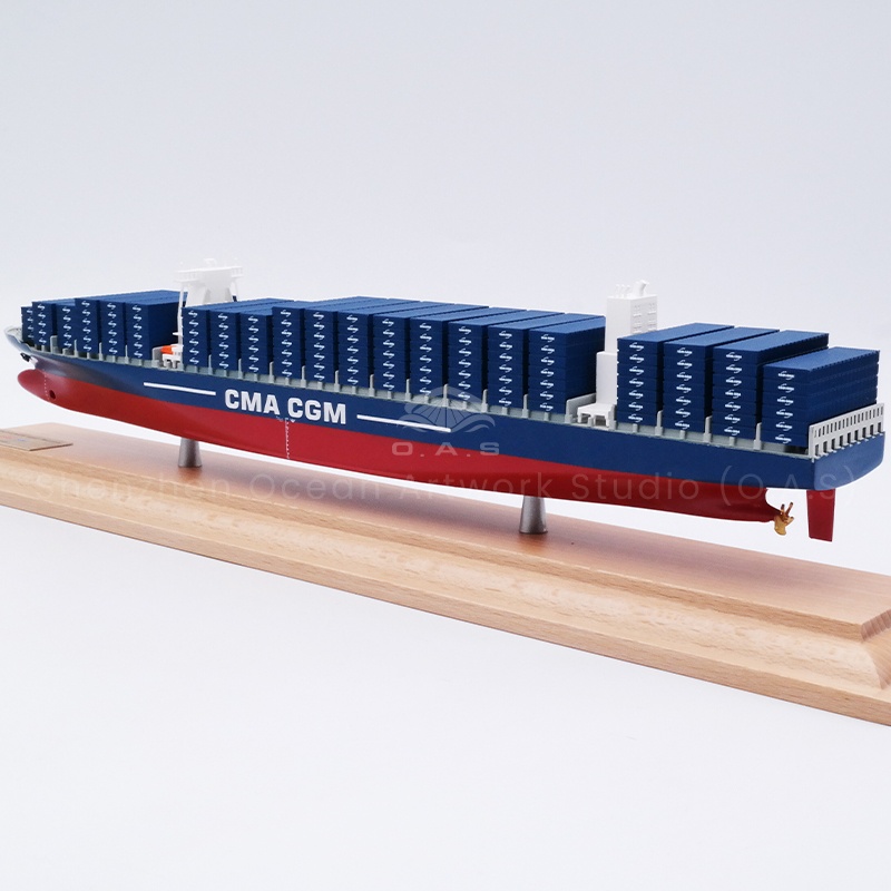 This CMA CGM container ship model produced by O.A.S supports customization and is carefully crafted based on real CMA CGM ships to perfectly restore their iconic look. The static design is easy to display for a long time, whether it is placed in the office to highlight the style, or as a business gift, it shows its intentions. When customized, you can incorporate your own unique elements to easily create a unique CMA CGM model.Amber@vesselmodel.com Tel: +86 18038048785