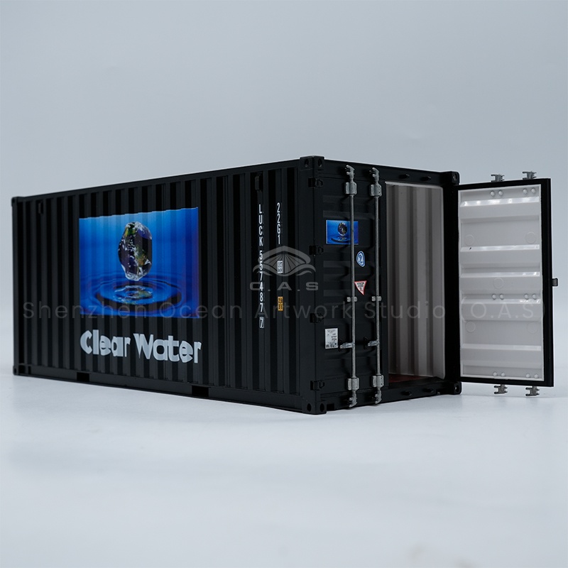 O.A.S container model manufacturers, refined 1:20 shipping container model, with high-quality materials, ingenuity, highly restore the real container style. We provide logo customization services, accurate implantation of freight forwarding logistics company logo, so that the model incarnation brand promotion tool. As a freight forwarding logistics gift, it can effectively enhance the corporate image and brand influence in business dealings.Amber@vesselmodel.com Tel:+86 18038048785