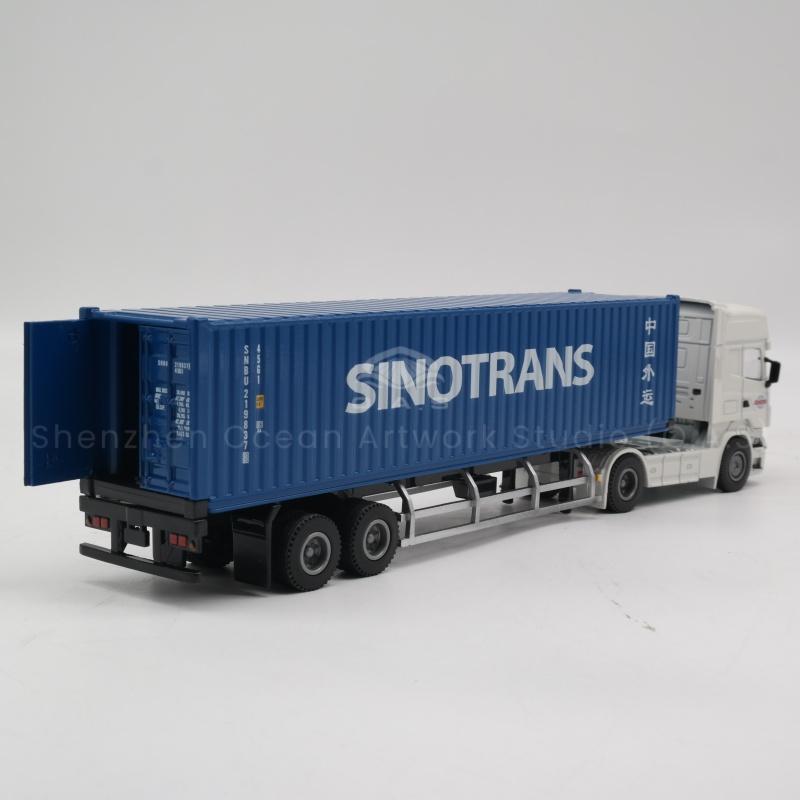 O.A.S ship model factory, focusing on model refinement, launched 1:50 Chinese and foreign alloy container truck model. Selection of superior alloy, accurate restoration of Chinese and foreign transport collection card style, exquisite craftsmanship. Support enterprise customization, the exclusive elements cleverly integrated. Whether it is a business gift or enterprise display, it can fully show the professionalism and strength of Sinotrans. Amber@vesselmodel.com Tel: +86 18038048785