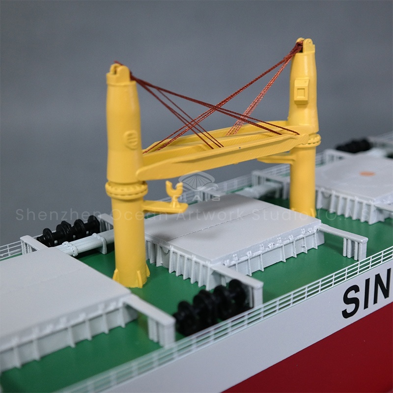 This 65cm five-cabin bulk carrier model made by O.A.S is the ideal choice for enterprise mass customization. Its accurate replica of the real ship structure, five compartages are clearly designed, the hull proportion is coordinated, and the lines are smooth. Through mass production, enterprises can be used for business gifts and office displays, highlighting the professional heritage of the shipping field, symbolizing that enterprises are full of business opportunities in the journey of business, all the way through the wind and waves.Amber@vesselmodel.com Tel: +86 18038048785