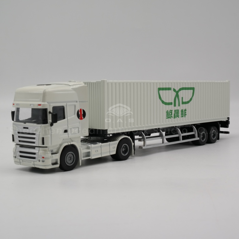【LAC】O.A.S Container Model Factory Shipping Gift Customized 1:50 JCX Alloy Material  Container Model Truck