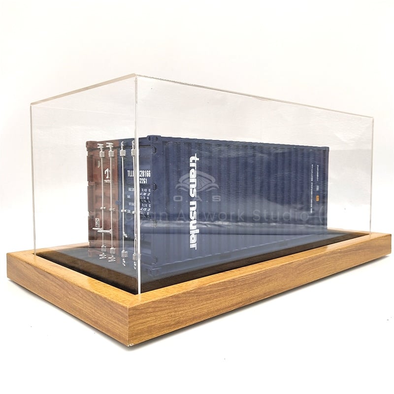 【LAC】O.A.S Factory Customized 1:20 Scale Plastic Crafts Shipping Boxes Paper Model with Stuffed Features Trasinsular Container Model