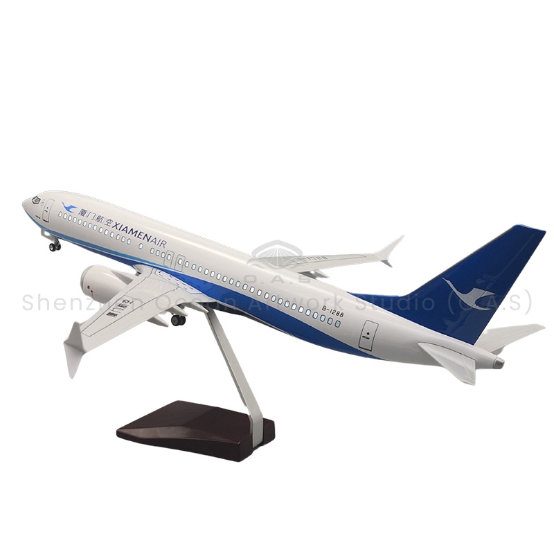 【LA】Aircraft Plane Model for Gift 1:85 Scale Model Aircrafts 737MAX8 Xiamen Airlines 47cm Boeing Model Airplanes