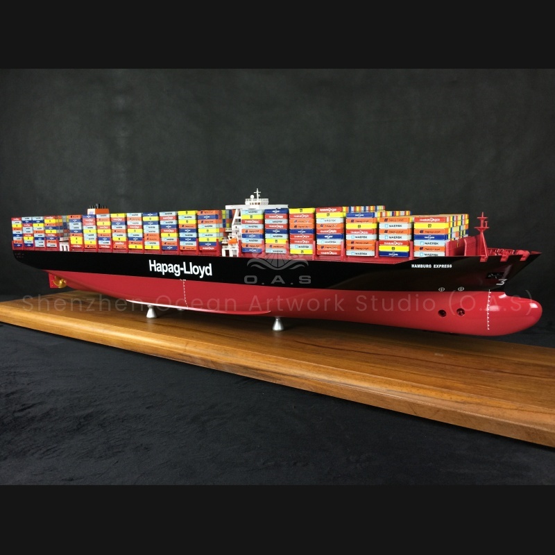 【LAC】O.A.S Manufacturer Handicraft Ship Model Upscale  Business Gifts Custom 127cm Hapap-Lloyd Container Ship Model