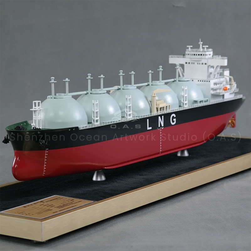 【LAC】O.A.S Factory  Handmade High Quality Ship Model Customized 65cm GAS TANKER SHIP MODEL  For  Business Gifts