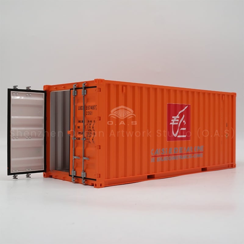 【LAC】O.A.S Factory Customized 1:20 Scale Plastic Crafts Shipping Boxes CAISSE Container Model for  Gifts Made Durable Paper