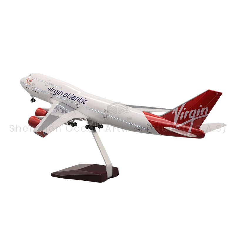 【LA】Aircraft Plane Model for Gift 1:150  Scale Model Aircrafts 747 Virgin Atlantic 47cm Boeing Model Airplanes