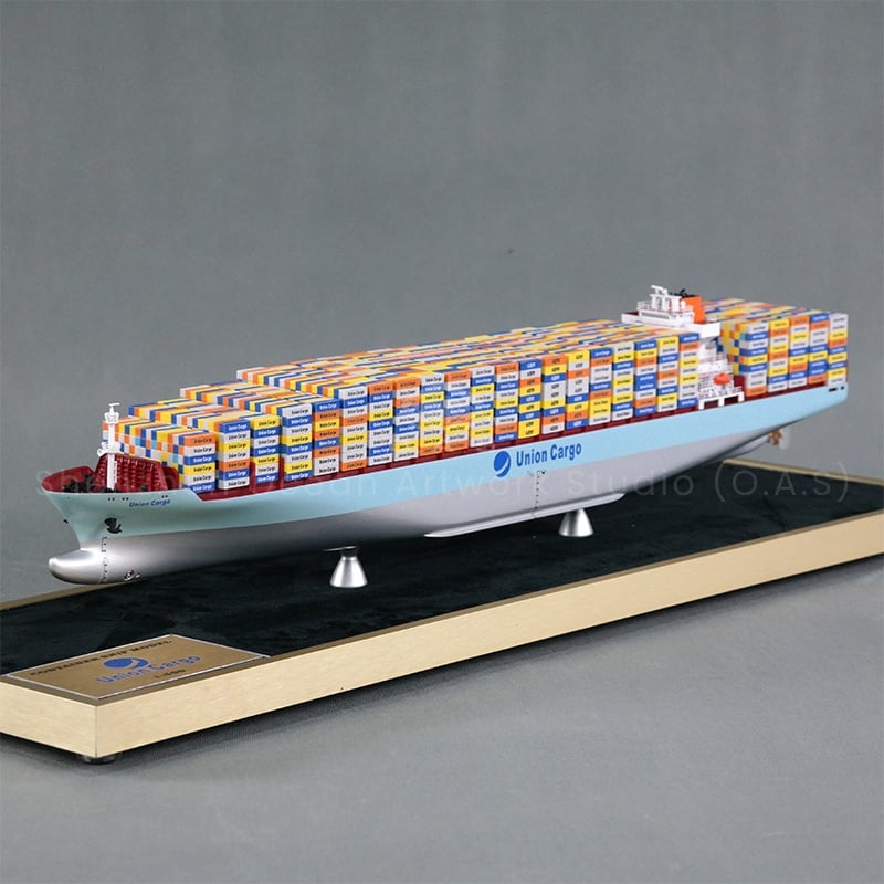 XAC O.A.S Factory's 65cm Container Ship Model Hobby Display Cases Workmanship for Freight Forwarder & Ship Model Collection