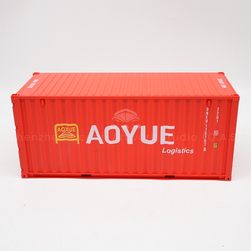 O.A.S ship model factory, professional custom 20 feet display container model company logo. Relying on 3D modeling and CNC engraving technology, the team cleverly integrated the corporate logo and the model, taking into account visual beauty and structural stability, so that the model became the