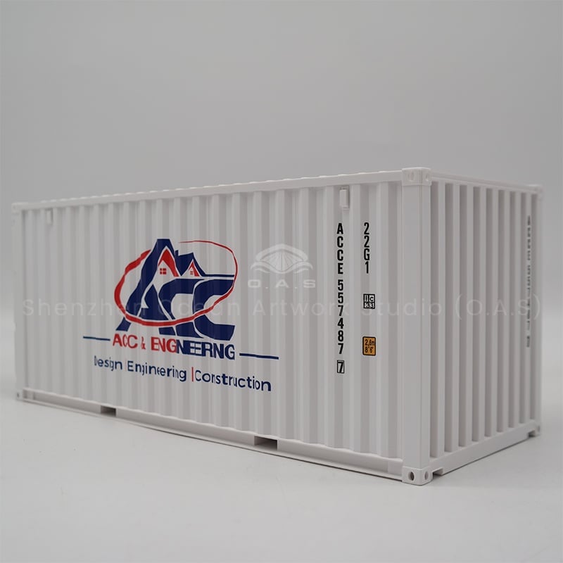 O.A.S relies on deep process precipitation to create a 1:20 shipping container model. The model restores the real container in size, material and appearance, with full texture. Support customized logo to meet the needs of shipping companies for promotion and customer gifts. We strictly control each process to ensure that the model quality is high and the customized process is easy to worry about. Amber@vesselmodel.com Tel: +86 18038048785
