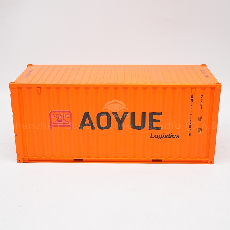 Want to make your brand stand out in new product launches, exhibitions, etc.? O.A.S ship model factory, professional custom 20 feet display container model company logo. Relying on 3D modeling and CNC engraving technology, the team cleverly integrated the corporate logo and the model, taking into account visual beauty and structural stability, so that the model became the