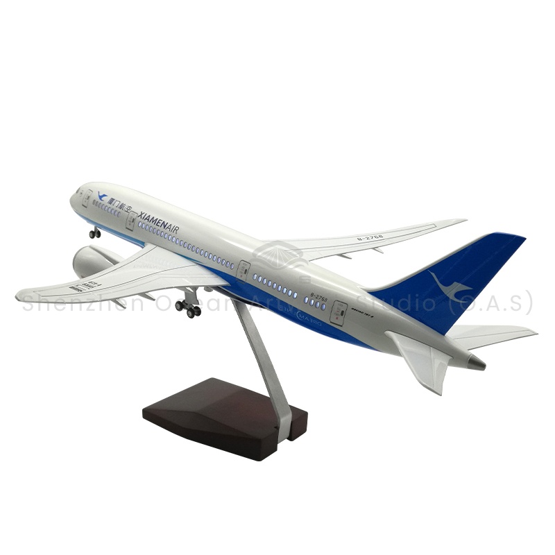 【LA】Boeing 787 Xiamen Airlines 1:130 flymodell med hjul, lys og lydkontroll