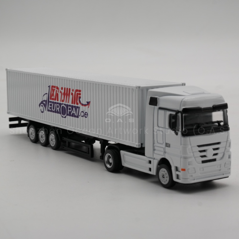 O.A.S factory has been focusing on model customization for 17 years, and now launches 1:87 Mercedes-Benz collection card model, designed for logistics companies. The model is made of high-quality ABS material, which is highly accurate to the details of the real car. Support corporate logo customization, highlight the unique brand image. The price is close to the people, high quality, and also provides free mail service, which is an excellent gift for customers and employees. Amber@vesselmodel.com Tel: +86 18038048785