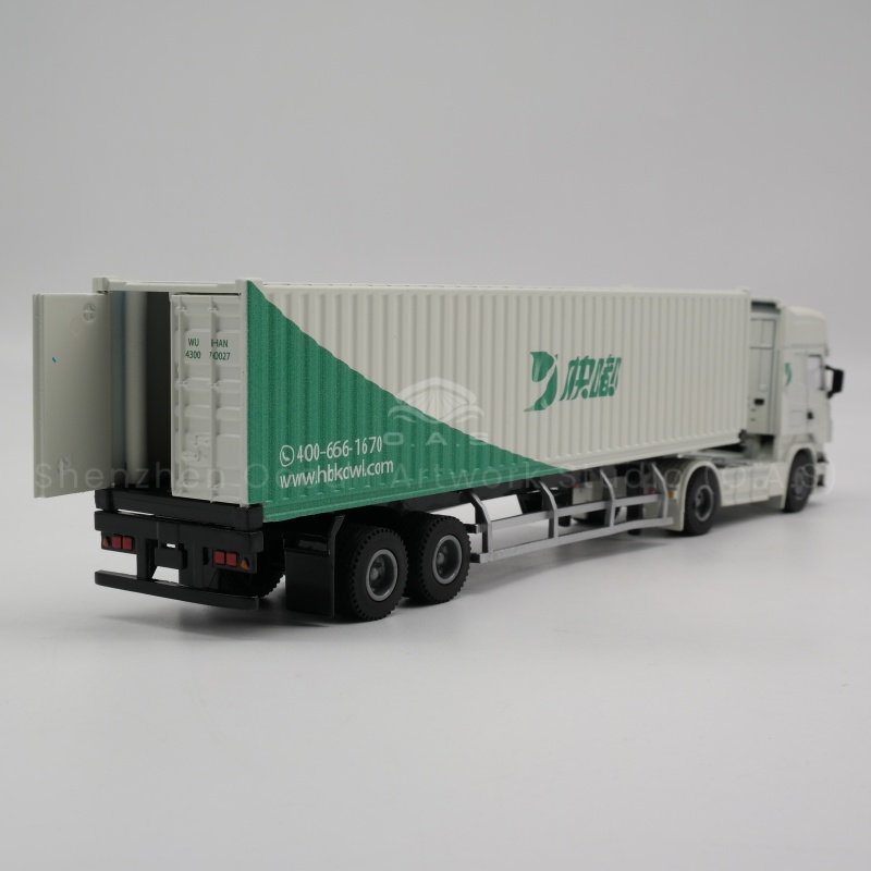 O.A.S model factory, focusing on model 17, launched 1:50 logistics container truck model customization service. Alloy material, strong and full texture, accurate restoration of vehicle details. Can be customized, whether it is corporate publicity, business gifts, or personal collection, this collection card model gift can highlight unique taste, show extraordinary style. Amber@vesselmodel.com Tel: +86 18038048785