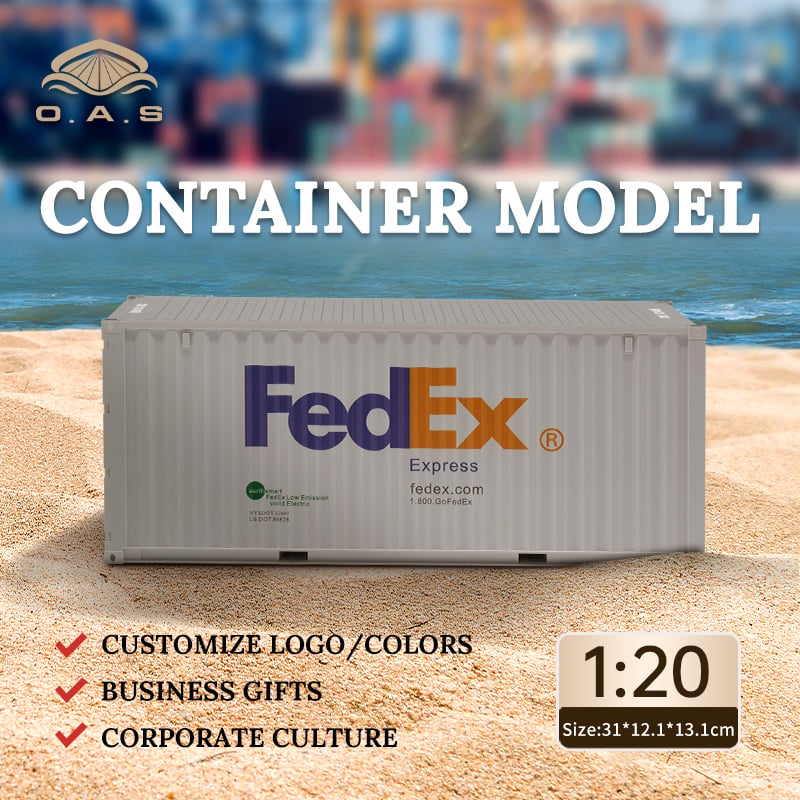 【LAC】1:20Container model/Customize logo colors/Fedex