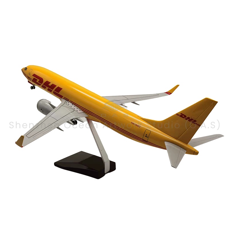 【LA】Aircraft Plane Model for Gift 1:85 Scale Model Aircrafts 737 DHL Airlines 47cm Boeing Model Airplanes