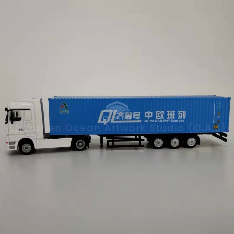 Shipping Company looking for special gifts? O.A.S factory carefully sculpted 1:87 container truck model, highly reducible set of cards, from the body lines to the details of the decoration, showing exquisite craftsmanship. Can be customized according to the needs of the company, into the exclusive elements. High quality material selection, durable. As a shipping gift, pass the charm of enterprise, free mail home, save worry and effort. Amber@vesselmodel.com Tel: +86 18038048785