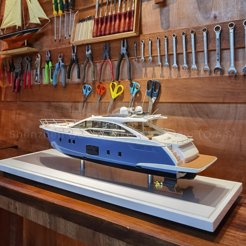 【LAC】Handmade Plastic Crafts Featuring Sunseeker Princess Other Yacht Brands Gift Boating Customized 75cm Riva Yacht Ship Model