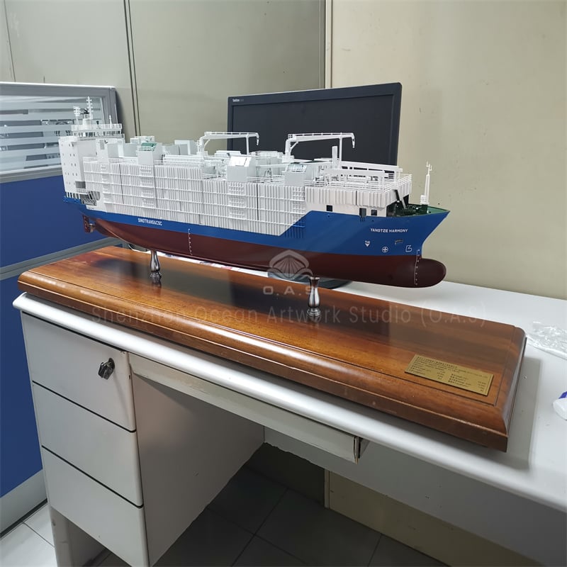 【LAC】Custom Made 120cm Frozen ship model Handmade Plastic Crafts Shipping Line Gift Shipowner Shipyard O.A.S 