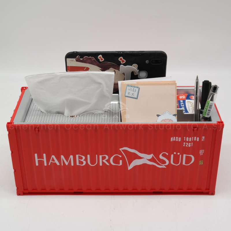 【LAC】O.A.S Container Model Factory Scale1:20 Shipping Container Logistics HAMBURG SUD Customized Plastic Storage Box Container Model