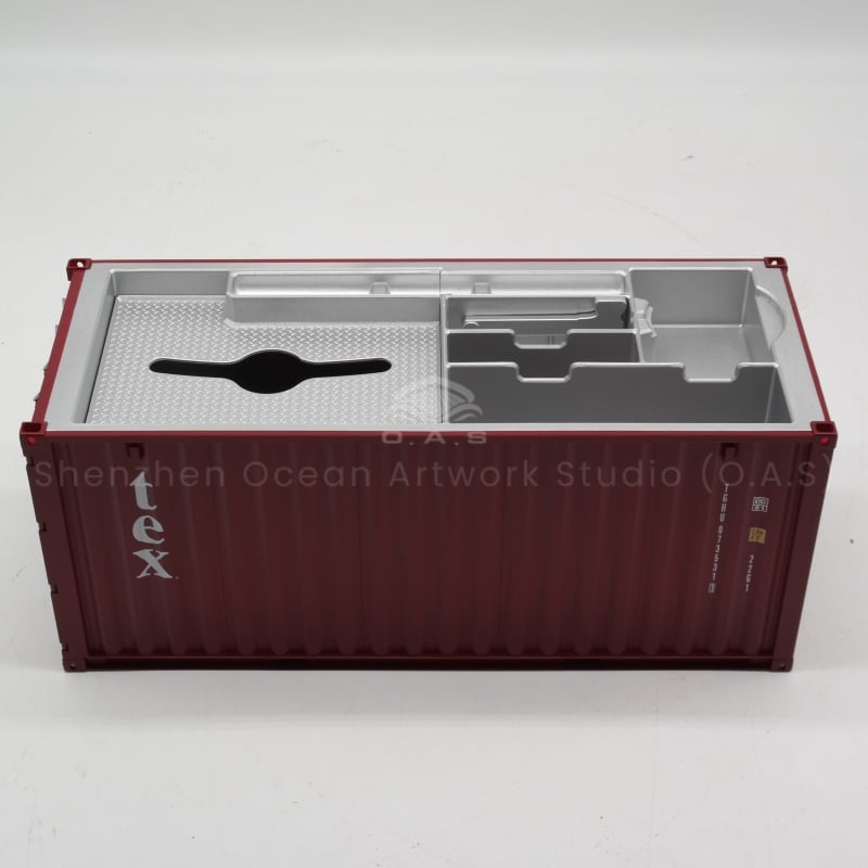 Shipping forwarder wants to send an impressive gift? The 20 'TEX Container model storage box from O.A.S Ship Model Factory is not to be missed! 1:20 ratio accurate reproduction, highly restored appearance, with practical storage function. Exclusive logo can be customized, as a business gift, can subtly convey the brand concept, highlight the characteristics of the enterprise, quickly customized, for the business! Amber@vesselmodel.com Tel: +86 18038048785
