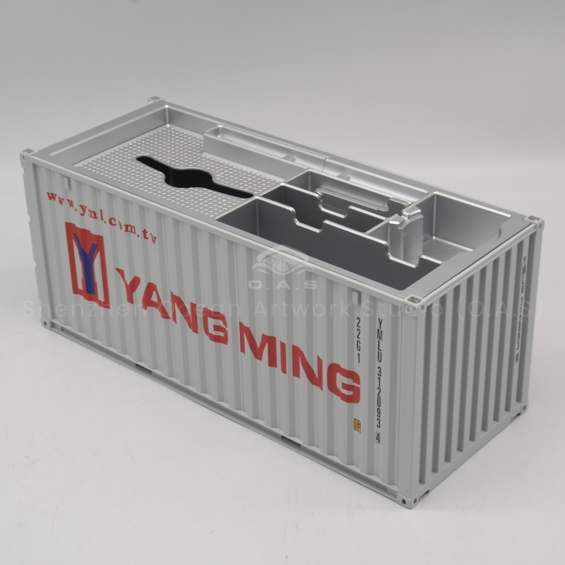 O.A.S focuses on creating 1:20 Yangming Marine container tissue box model, highly restoring the appearance of the container, and showing the quality of the details. It is not only a practical tissue box, but also has the storage function. Support logo customization, the enterprise logo clever integration, whether placed in the office, or as a business gift, can effectively enhance brand exposure, highlight the unique charm of the enterprise. Amber@vesselmodel.com Tel: +86 18038048785