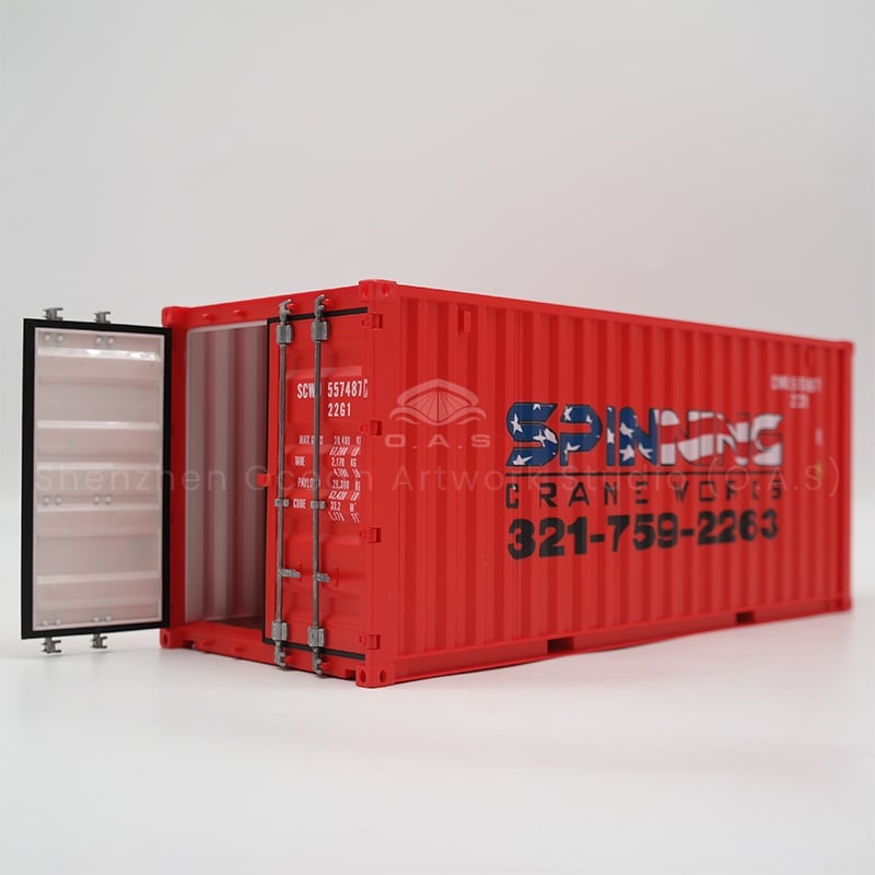 【LAC】O.A.S Container Model Factory Customized Scale1:20 Plastic Crafts Shipping Boxes  SPINNING Container Model