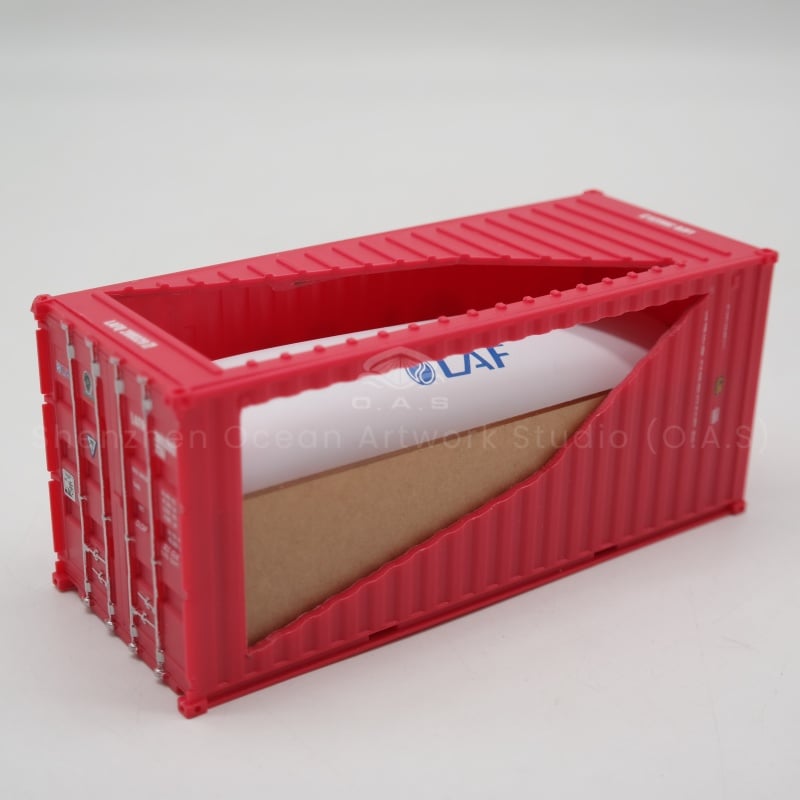 【LAC】Customizable 20GP Shipping Container Box 1:35 Scale Plastic Crafts KMTC Liquid Bag Container Scale Model