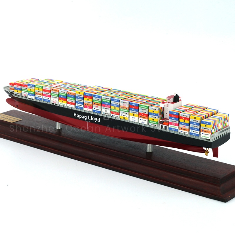 O.A.S This Hapag-Lloyd container ship model, support to figure customization. All you need to do is provide a design and we can incorporate unique elements, from corporate logos to creative patterns. Realistic and restored ship shape, stacked orderly containers, as display goods, whether in the exhibition or office area, can attract attention, show the unique style of the enterprise.Amber@vesselmodel.com Tel: +86 18038048785