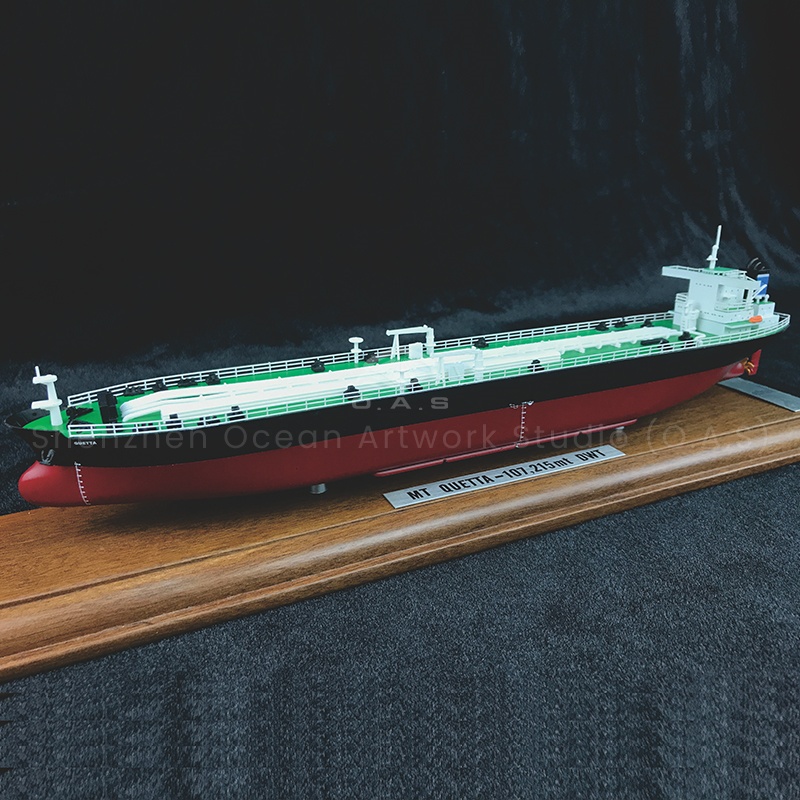 【LAC】O.A.S Customized 35cm Oil Ship Model Factory Freight Forwarder Gift Model Hobby Display Case