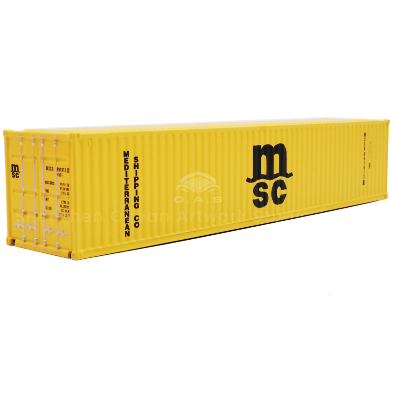 【LAC】O.A.S Container Model Factory 40GP Alloy Crafts Shipping Scale 1:87 MSC Miniature Container Model