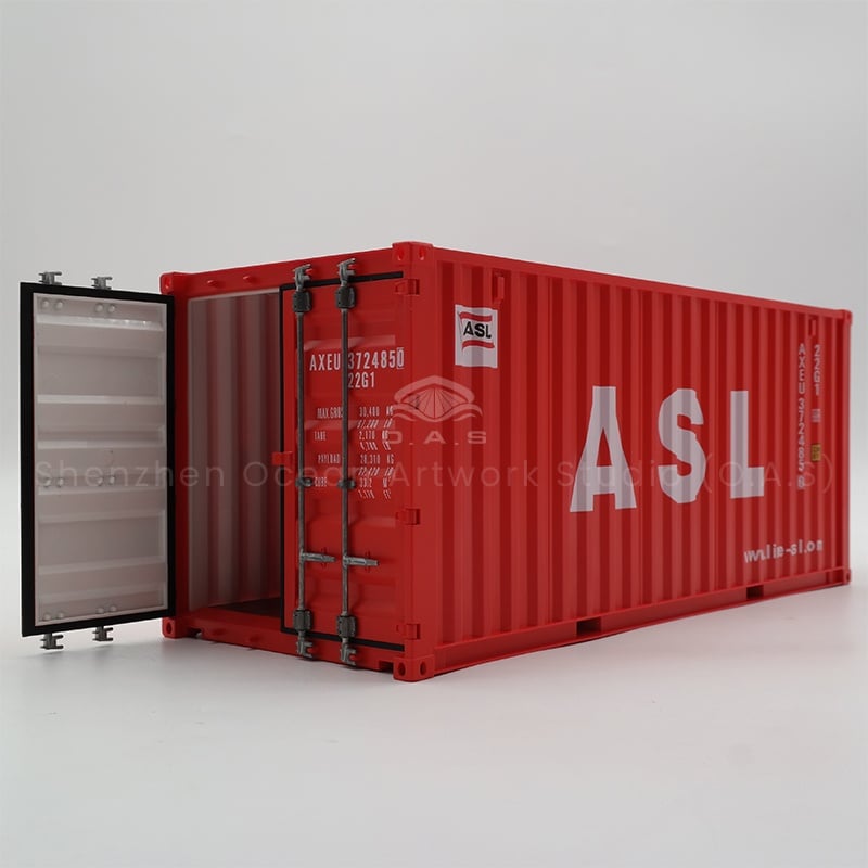 【LAC】O.A.S ASL Container Model Factory Customized 1:20 Scale Plastic Crafts Shipping Boxes New Year & Easter Gift Idea Made Paper